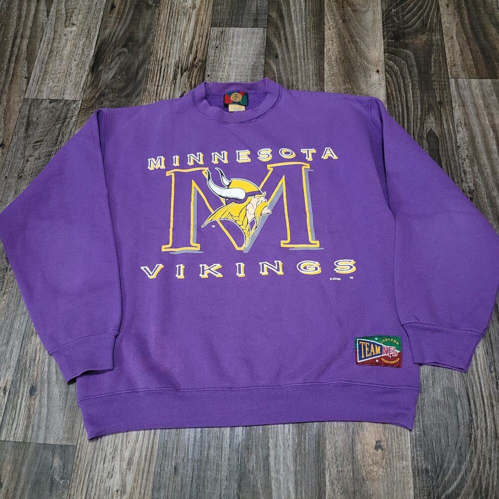 Vintage Minnesota Vikings Sweatshirt Mens Large NFL Football Crewneck Jostens